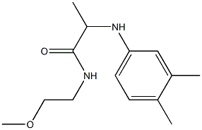 2-[(3,4-dimethylphenyl)amino]-N-(2-methoxyethyl)propanamide Struktur