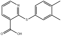 2-[(3,4-dimethylphenyl)sulfanyl]pyridine-3-carboxylic acid Struktur