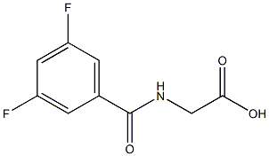 2-[(3,5-difluorophenyl)formamido]acetic acid Struktur