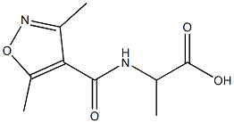 2-[(3,5-dimethyl-1,2-oxazol-4-yl)formamido]propanoic acid Struktur