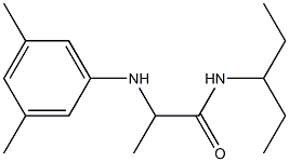 2-[(3,5-dimethylphenyl)amino]-N-(pentan-3-yl)propanamide Struktur