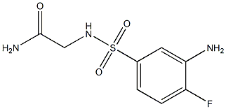 2-[(3-amino-4-fluorobenzene)sulfonamido]acetamide Struktur