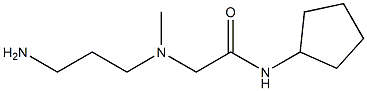 2-[(3-aminopropyl)(methyl)amino]-N-cyclopentylacetamide Struktur