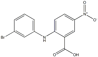 2-[(3-bromophenyl)amino]-5-nitrobenzoic acid Struktur