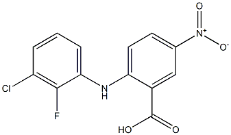 2-[(3-chloro-2-fluorophenyl)amino]-5-nitrobenzoic acid Struktur