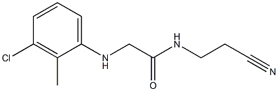 2-[(3-chloro-2-methylphenyl)amino]-N-(2-cyanoethyl)acetamide Struktur