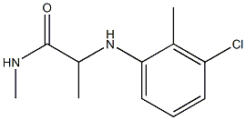 2-[(3-chloro-2-methylphenyl)amino]-N-methylpropanamide Struktur