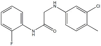 2-[(3-chloro-4-methylphenyl)amino]-N-(2-fluorophenyl)acetamide Struktur