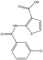 2-[(3-chlorobenzoyl)amino]thiophene-3-carboxylic acid Struktur