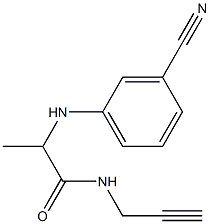 2-[(3-cyanophenyl)amino]-N-(prop-2-yn-1-yl)propanamide Struktur