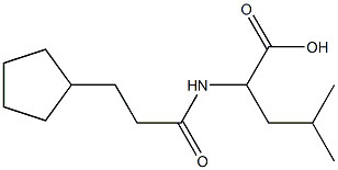 2-[(3-cyclopentylpropanoyl)amino]-4-methylpentanoic acid Struktur