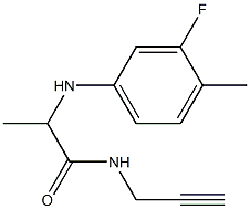 2-[(3-fluoro-4-methylphenyl)amino]-N-(prop-2-yn-1-yl)propanamide Struktur