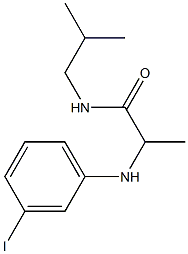 2-[(3-iodophenyl)amino]-N-(2-methylpropyl)propanamide Struktur