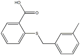 2-[(3-methylbenzyl)thio]benzoic acid Struktur