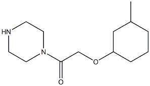 2-[(3-methylcyclohexyl)oxy]-1-(piperazin-1-yl)ethan-1-one Struktur