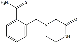 2-[(3-oxopiperazin-1-yl)methyl]benzenecarbothioamide Struktur