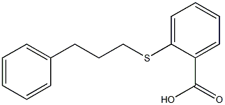 2-[(3-phenylpropyl)sulfanyl]benzoic acid Struktur