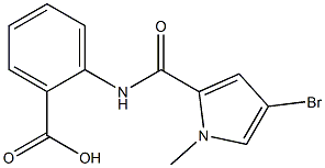 2-[(4-bromo-1-methyl-1H-pyrrole-2-)(methyl)amido]benzoic acid Struktur