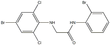 2-[(4-bromo-2,6-dichlorophenyl)amino]-N-(2-bromophenyl)acetamide Struktur