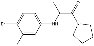 2-[(4-bromo-3-methylphenyl)amino]-1-(pyrrolidin-1-yl)propan-1-one Struktur