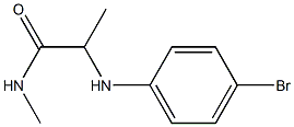 2-[(4-bromophenyl)amino]-N-methylpropanamide Struktur