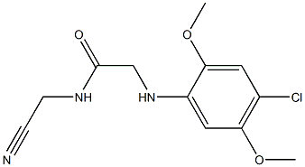 2-[(4-chloro-2,5-dimethoxyphenyl)amino]-N-(cyanomethyl)acetamide Struktur