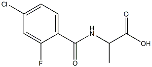 2-[(4-chloro-2-fluorophenyl)formamido]propanoic acid Struktur