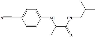 2-[(4-cyanophenyl)amino]-N-(2-methylpropyl)propanamide Struktur