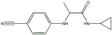 2-[(4-cyanophenyl)amino]-N-cyclopropylpropanamide Struktur