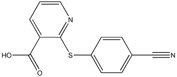 2-[(4-cyanophenyl)sulfanyl]pyridine-3-carboxylic acid Struktur