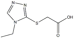 2-[(4-ethyl-4H-1,2,4-triazol-3-yl)sulfanyl]acetic acid Struktur