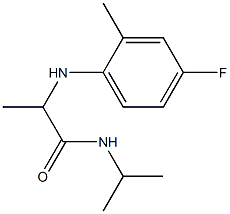 2-[(4-fluoro-2-methylphenyl)amino]-N-(propan-2-yl)propanamide Struktur