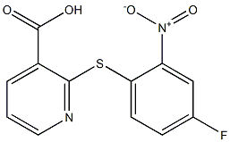 2-[(4-fluoro-2-nitrophenyl)sulfanyl]pyridine-3-carboxylic acid Struktur