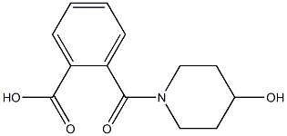 2-[(4-hydroxypiperidin-1-yl)carbonyl]benzoic acid Struktur