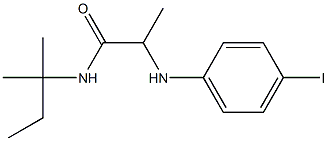 2-[(4-iodophenyl)amino]-N-(2-methylbutan-2-yl)propanamide Struktur