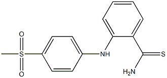 2-[(4-methanesulfonylphenyl)amino]benzene-1-carbothioamide Struktur