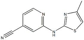 2-[(4-methyl-1,3-thiazol-2-yl)amino]isonicotinonitrile Struktur