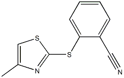 2-[(4-methyl-1,3-thiazol-2-yl)sulfanyl]benzonitrile Struktur