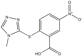 2-[(4-methyl-4H-1,2,4-triazol-3-yl)sulfanyl]-5-nitrobenzoic acid Struktur