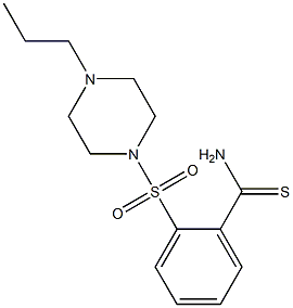 2-[(4-propylpiperazine-1-)sulfonyl]benzene-1-carbothioamide Struktur