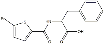 2-[(5-bromothiophen-2-yl)formamido]-3-phenylpropanoic acid Struktur