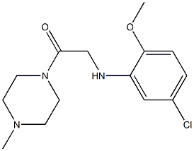 2-[(5-chloro-2-methoxyphenyl)amino]-1-(4-methylpiperazin-1-yl)ethan-1-one Struktur