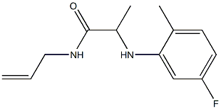 2-[(5-fluoro-2-methylphenyl)amino]-N-(prop-2-en-1-yl)propanamide Struktur