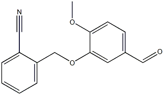 2-[(5-formyl-2-methoxyphenoxy)methyl]benzonitrile Struktur