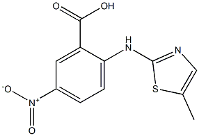 2-[(5-methyl-1,3-thiazol-2-yl)amino]-5-nitrobenzoic acid Struktur