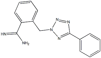 2-[(5-phenyl-2H-1,2,3,4-tetrazol-2-yl)methyl]benzene-1-carboximidamide Struktur