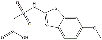 2-[(6-methoxy-1,3-benzothiazol-2-yl)sulfamoyl]acetic acid Struktur