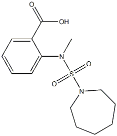 2-[(azepane-1-sulfonyl)(methyl)amino]benzoic acid Struktur