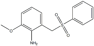 2-[(benzenesulfonyl)methyl]-6-methoxyaniline Struktur