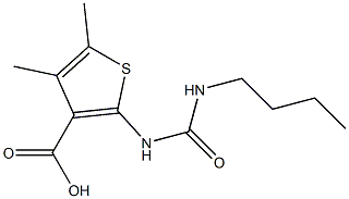 2-[(butylcarbamoyl)amino]-4,5-dimethylthiophene-3-carboxylic acid Struktur